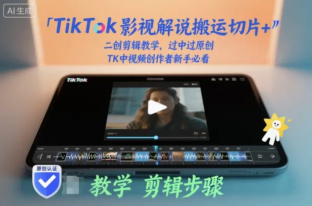 TikTok影视解说搬运切片+二创剪辑教学,过中过原创,TK中视频创作者新手必看-1 TikTok影视解说搬运切片+二创剪辑教学,过中过原创,TK中视频创作者新手必看