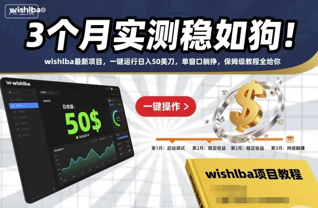 3个月实测稳如狗!wishlba最新项目,一键运行日入50美刀,单窗口躺挣,保姆级教程全给你【揭秘】-1 3个月实测稳如狗!wishlba最新项目,一键运行日入50美刀,单窗口躺挣,保姆级教程全给你【揭秘】