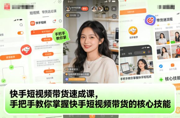 快手短视频带货速成课,手把手教你掌握快手短视频带货的核心技能-1 快手短视频带货速成课,手把手教你掌握快手短视频带货的核心技能