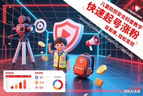 儿童防拐安全科普知识视频制作教学,快速起号涨粉,容易爆,轻松变现-1 儿童防拐安全科普知识视频制作教学,快速起号涨粉,容易爆,轻松变现