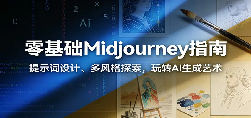 零基础Midjourney指南:提示词设计、多风格探索,玩转AI生成艺术-1 零基础Midjourney指南:提示词设计、多风格探索,玩转AI生成艺术