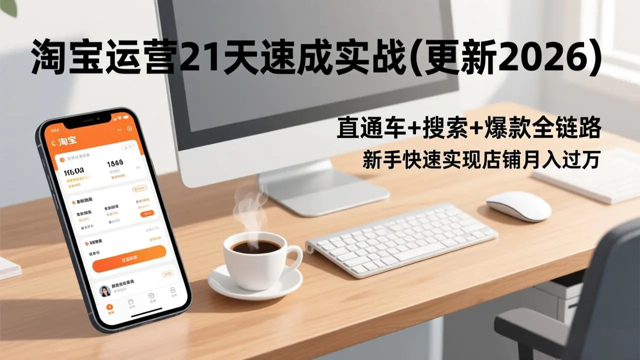 淘宝运营21天速成实战(更新2026)