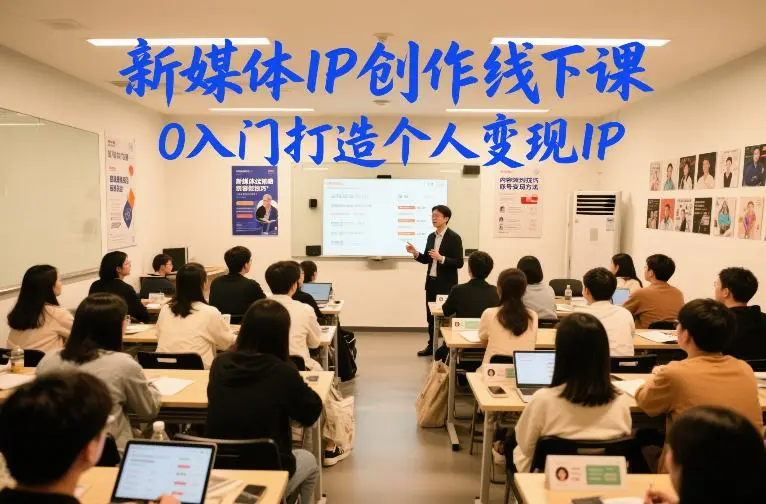 新媒体IP创作线下课，0入门打造个人变现IP