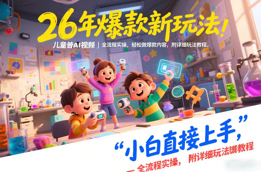 普通人做儿童科普视频能火吗？AI工具助力小白单条播放破百万让内容更吸金