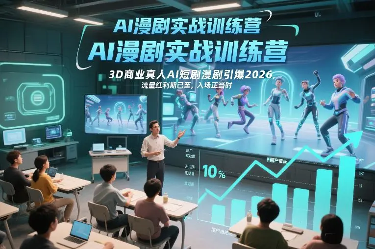 AI漫剧实战训练营,3D商业真人AI短剧漫剧引爆2026,流量红利期已至,入场正当时-1 AI漫剧实战训练营,3D商业真人AI短剧漫剧引爆2026,流量红利期已至,入场正当时