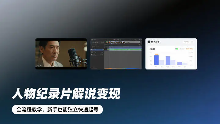 人物纪录片解说变现,全流程教学,新手也能独立快速起号-1 人物纪录片解说变现,全流程教学,新手也能独立快速起号