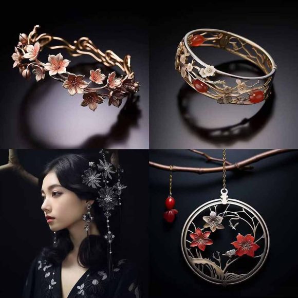 460+专业Midjourney珠宝摄影AI提示词+成效果图,戒指/项链/耳环/手链/宝石/及奢侈配饰等全品类-7 460+专业Midjourney珠宝摄影AI提示词+成效果图,戒指/项链/耳环/手链/宝石/及奢侈配饰等全品类