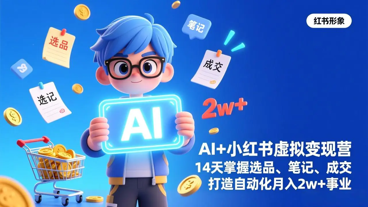 AI+小红书虚拟变现营(完结)