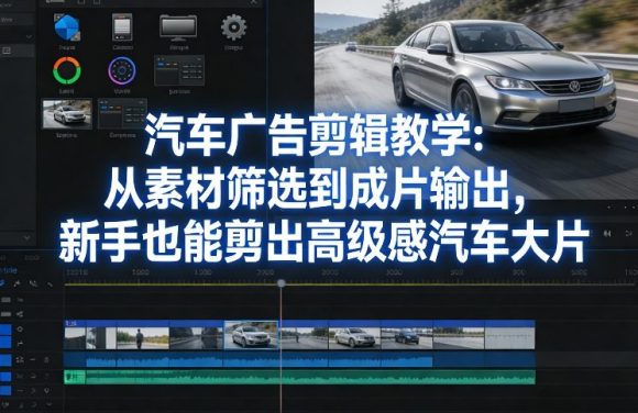 汽车广告剪辑教学:从素材筛选到成片输出,新手也能剪出高级感汽车大片-1 汽车广告剪辑教学:从素材筛选到成片输出,新手也能剪出高级感汽车大片