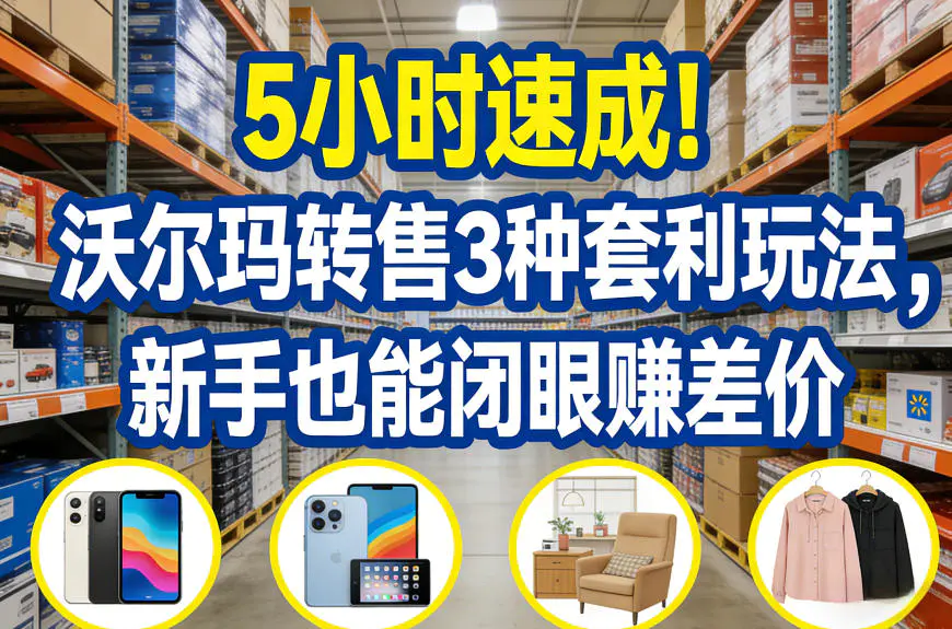 5小时速成!沃尔玛转售3种套利玩法,新手也能闭眼賺差价-1 5小时速成!沃尔玛转售3种套利玩法,新手也能闭眼賺差价