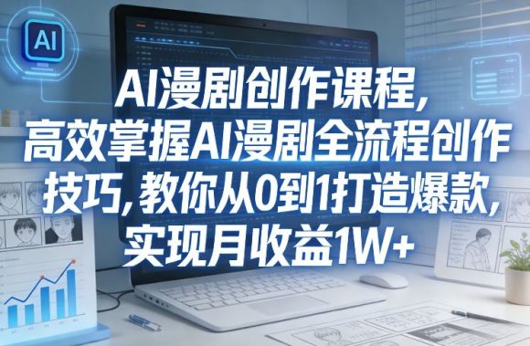 某社群AI漫剧创作课程,高效掌握AI漫剧全流程创作技巧,教你从0到1打造爆款,实现月收益1W+-1 某社群AI漫剧创作课程,高效掌握AI漫剧全流程创作技巧,教你从0到1打造爆款,实现月收益1W+