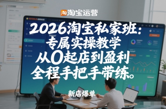 2026淘宝私家班:专属实操教学,从0起店到盈利,全程手把手带练(更新26年3月)-1 2026淘宝私家班:专属实操教学,从0起店到盈利,全程手把手带练(更新26年3月)
