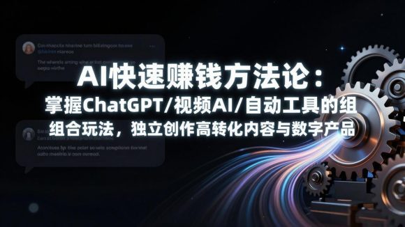 AI快速赚钱方法论：掌握ChatGPT/视频AI/自动化工具的组合玩法，独立创作高转化内容与数字产品