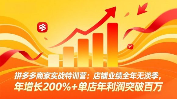 拼多多商家实战特训营:店铺业绩全年无淡季,年增长200%+单店年利润突破百万(26年3月更新)-1 拼多多商家实战特训营:店铺业绩全年无淡季,年增长200%+单店年利润突破百万(26年3月更新)