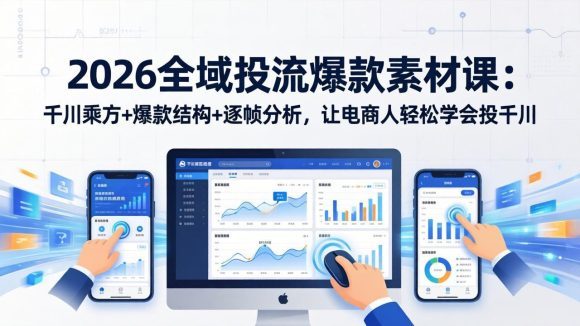 2026全域投流爆款素材课:千川乘方+爆款结构+逐帧分析,让电商人轻松学会投千川-1 2026全域投流爆款素材课:千川乘方+爆款结构+逐帧分析,让电商人轻松学会投千川