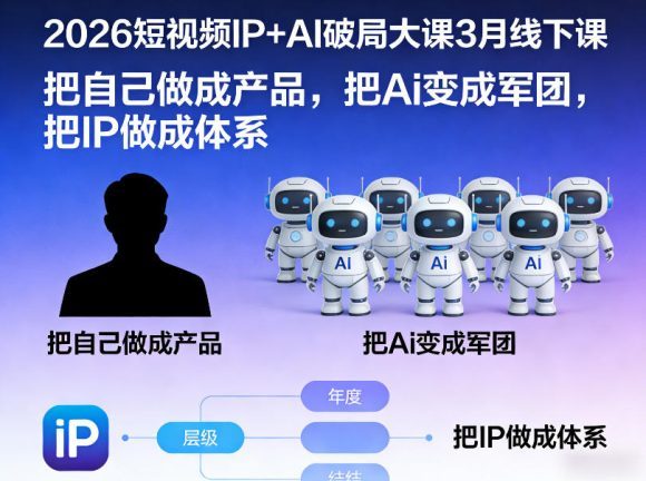 2026短视频IP+AI破局大课3月线下课,把自己做成产品,把Ai变成军团,把IP做成体系-1 2026短视频IP+AI破局大课3月线下课,把自己做成产品,把Ai变成军团,把IP做成体系