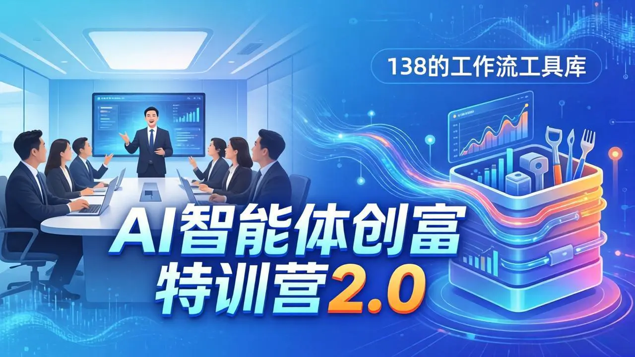 AI智能体创富训练营2.0:3天闭门直播+视频课+工具库,从0到1搭建智能体附138个工作流-1 AI智能体创富训练营2.0:3天闭门直播+视频课+工具库,从0到1搭建智能体附138个工作流