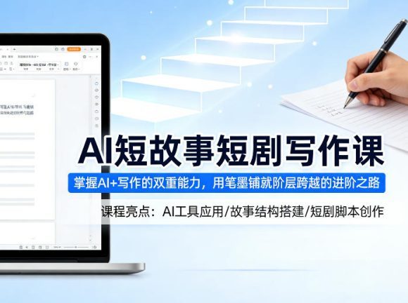 AI短故事短剧写作课,掌握AI+写作的双重能力,用笔墨铺就阶层跨越的进阶之路-1 AI短故事短剧写作课,掌握AI+写作的双重能力,用笔墨铺就阶层跨越的进阶之路