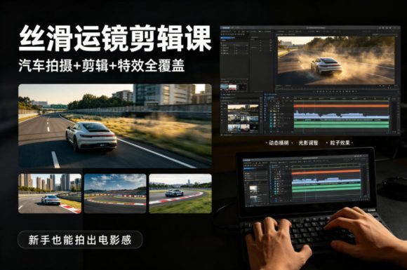 大叔丝滑运镜剪辑课,汽车拍摄+剪辑+特效全覆盖,新手也能拍出电影感-1 大叔丝滑运镜剪辑课,汽车拍摄+剪辑+特效全覆盖,新手也能拍出电影感