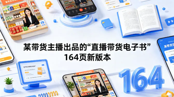 某带货主播出品的《直播带货电子书》164页新版本