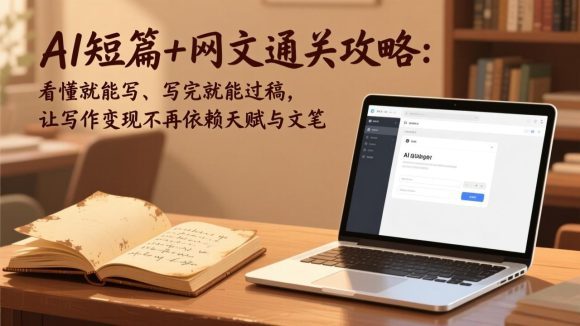 AI短篇+网文通关攻略-更新4月：看懂就能写、写完就能过稿，让写作变现不再依赖天赋与文笔
