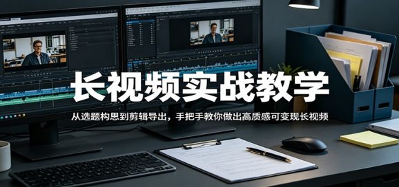 长视频实战教学，从选题构思到剪辑导出，手把手教你做出高质感可变现长视频