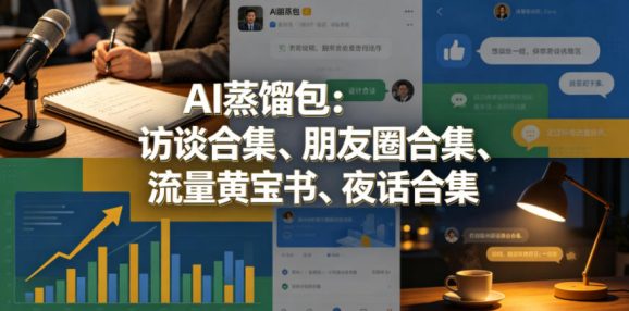 AI蒸馏包：访谈合集、朋友圈合集、流量黄宝书、夜话合集【文档】
