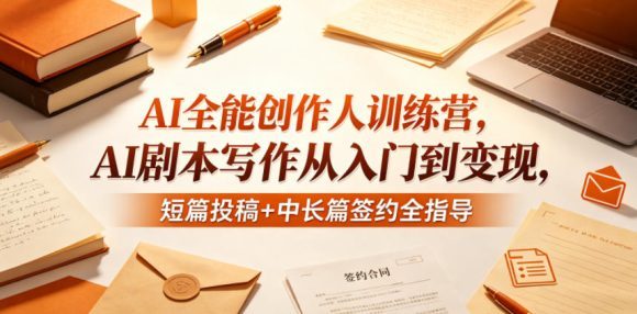 AI全能创作人训练营,AI剧本写作从入门到变现,短篇投稿+中长篇签约全指导-1 AI全能创作人训练营,AI剧本写作从入门到变现,短篇投稿+中长篇签约全指导