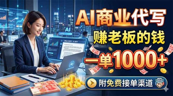 AI商业代写,赚老板的钱,一单1000+,附免费接单渠道-1 AI商业代写,赚老板的钱,一单1000+,附免费接单渠道
