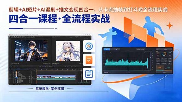 剪辑+AI短片+AI漫剧+推文变现四合一,从卡点抽帧到打斗戏全流程实战-1 剪辑+AI短片+AI漫剧+推文变现四合一,从卡点抽帧到打斗戏全流程实战