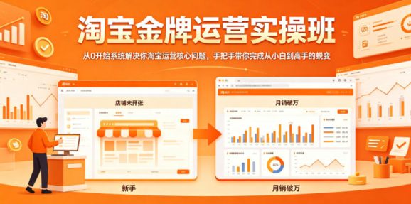 淘宝金牌运营实操班,从0开始系统解决你淘宝运营核心问题,手把手带你完成从小白到高手的蜕变-1 淘宝金牌运营实操班,从0开始系统解决你淘宝运营核心问题,手把手带你完成从小白到高手的蜕变
