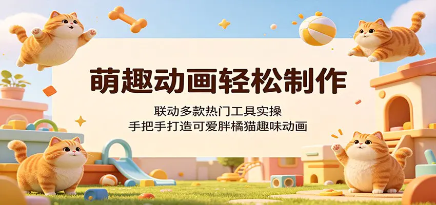 萌趣动画轻松制作,联动多款热门工具实操,手把手打造可爱胖橘猫趣味动画-1 萌趣动画轻松制作,联动多款热门工具实操,手把手打造可爱胖橘猫趣味动画
