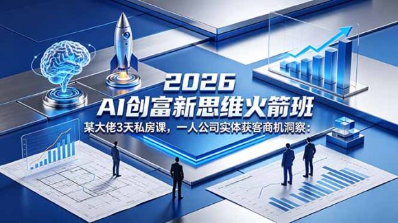2026 AI 创富新思维火箭班:某大佬3天私房课,一人公司实体获客商机洞察-1 2026 AI 创富新思维火箭班:某大佬3天私房课,一人公司实体获客商机洞察