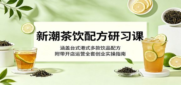 新潮茶饮配方研习课:涵盖台式港式多款饮品配方,附带开店运营全套创业实操指南-1 新潮茶饮配方研习课:涵盖台式港式多款饮品配方,附带开店运营全套创业实操指南