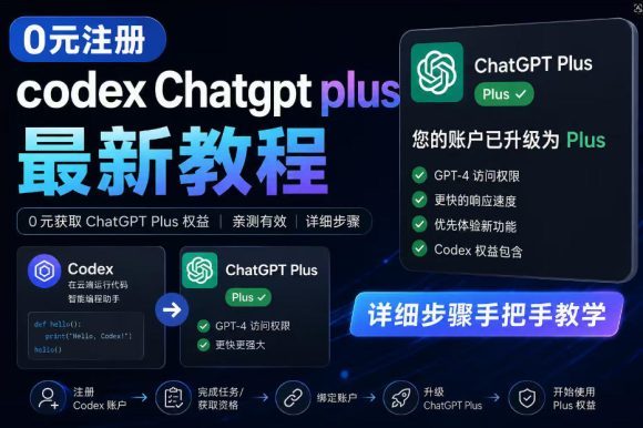 0元全自动注册codex gpt plus最新教程,0元获取GPT Plus权益,手把手详细教学-1 0元全自动注册codex gpt plus最新教程,0元获取GPT Plus权益,手把手详细教学