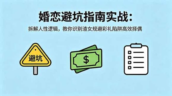付费文章:婚恋避坑指南实战:拆解人性逻辑,教你识别渣女规避彩礼陷阱高效择偶-1 付费文章:婚恋避坑指南实战:拆解人性逻辑,教你识别渣女规避彩礼陷阱高效择偶