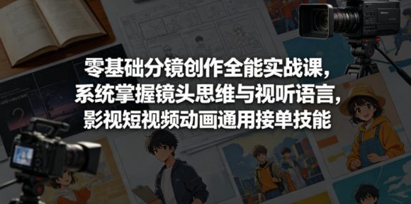零基础分镜创作全能实战课,系统掌握镜头思维与视听语言,影视短视频动画通用接单技能-1 零基础分镜创作全能实战课,系统掌握镜头思维与视听语言,影视短视频动画通用接单技能
