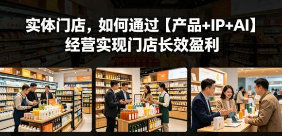 实体门店,如何通过【产品+IP+AI】经营实现门店长效盈利-1 实体门店,如何通过【产品+IP+AI】经营实现门店长效盈利