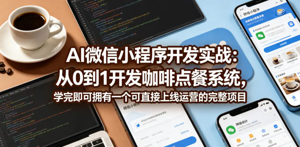 AI微信小程序开发实战:从0到1开发咖啡点餐系统,学完即可拥有一个可直接上线运营的完整项目-1 AI微信小程序开发实战:从0到1开发咖啡点餐系统,学完即可拥有一个可直接上线运营的完整项目
