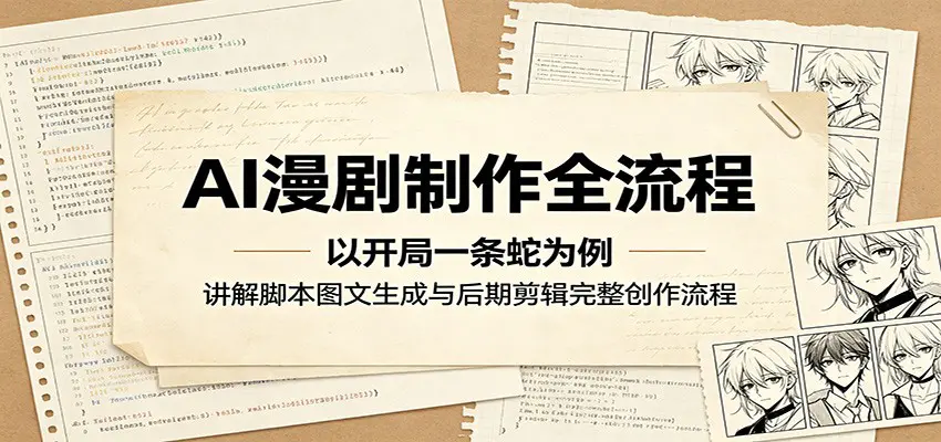 AI漫剧制作全流程:以开局一条蛇为例,讲解脚本图文生成与后期剪辑完整创作流程-1 AI漫剧制作全流程:以开局一条蛇为例,讲解脚本图文生成与后期剪辑完整创作流程