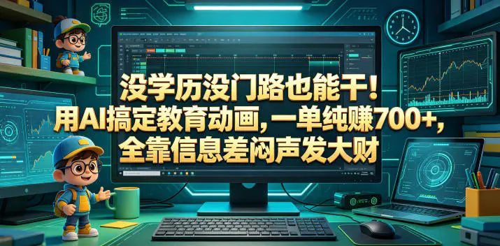 没学历没门路也能干!用AI搞定教育动画,一单纯賺700+,全靠信息差闷声发大财【揭秘】-1 没学历没门路也能干!用AI搞定教育动画,一单纯賺700+,全靠信息差闷声发大财【揭秘】