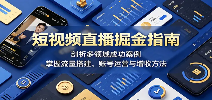 短视频直播掘金指南:剖析多领域成功案例,掌握流量搭建、账号运营与增收方法-1 短视频直播掘金指南:剖析多领域成功案例,掌握流量搭建、账号运营与增收方法