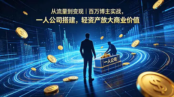 从流量到变现|百万博主实战,一人公司搭建,轻资产放大商业价值-1 从流量到变现|百万博主实战,一人公司搭建,轻资产放大商业价值