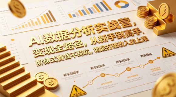 AI数据分析实战营,变现全路径,从新手到高手,阶梯式賺钱不踩坑,彻底打破收入的上限-1 AI数据分析实战营,变现全路径,从新手到高手,阶梯式賺钱不踩坑,彻底打破收入的上限