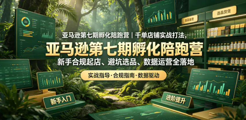 亚马逊第七期孵化陪跑营|千单店铺实战打法,新手合规起店、避坑选品、数据运营全落地-1 亚马逊第七期孵化陪跑营|千单店铺实战打法,新手合规起店、避坑选品、数据运营全落地