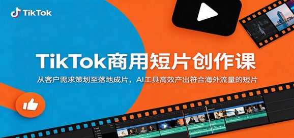 TikTok商用短片创作课:从客户需求策划至落地成片,AI工具高效产出符合海外流量的短片-1 TikTok商用短片创作课:从客户需求策划至落地成片,AI工具高效产出符合海外流量的短片