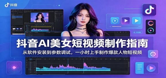 抖音AI美女短视频制作指南:从软件安装到参数调试,一小时上手制作爆款人物短视频-1 抖音AI美女短视频制作指南:从软件安装到参数调试,一小时上手制作爆款人物短视频