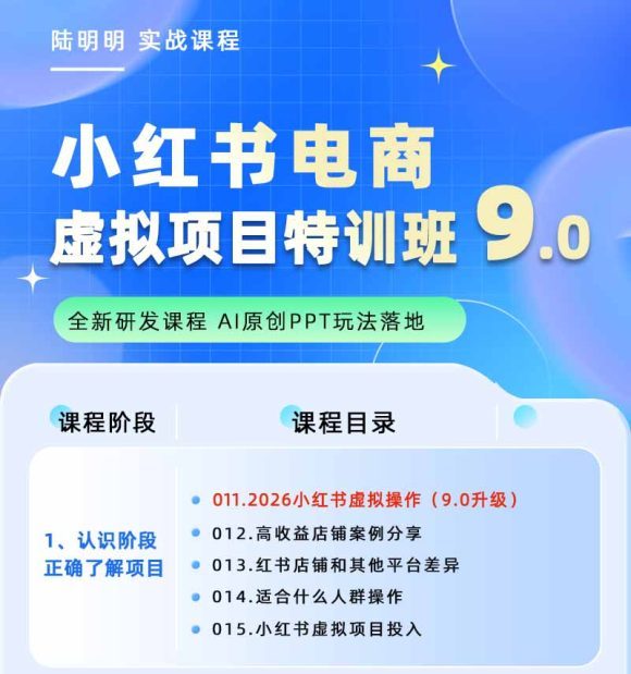 小红书虚拟项目特训班9.0,全面拥抱AI,批量产出原创PPT货源,单品/单店纯利润几万到几十W-2 小红书虚拟项目特训班9.0,全面拥抱AI,批量产出原创PPT货源,单品/单店纯利润几万到几十W