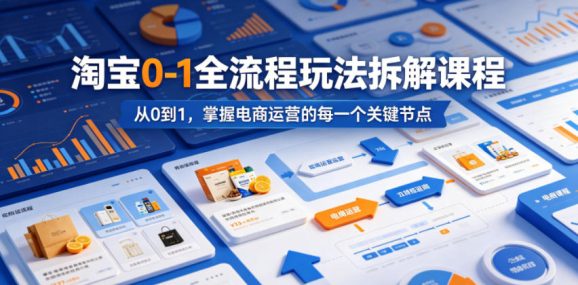 淘宝0-1全流程玩法拆解课程,从0到1,掌握电商运营的每一个关键节点-1 淘宝0-1全流程玩法拆解课程,从0到1,掌握电商运营的每一个关键节点