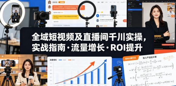 全域短视频及直播间千川实操,实战指南·流量增长·ROI提升(更新)-1 全域短视频及直播间千川实操,实战指南·流量增长·ROI提升(更新)